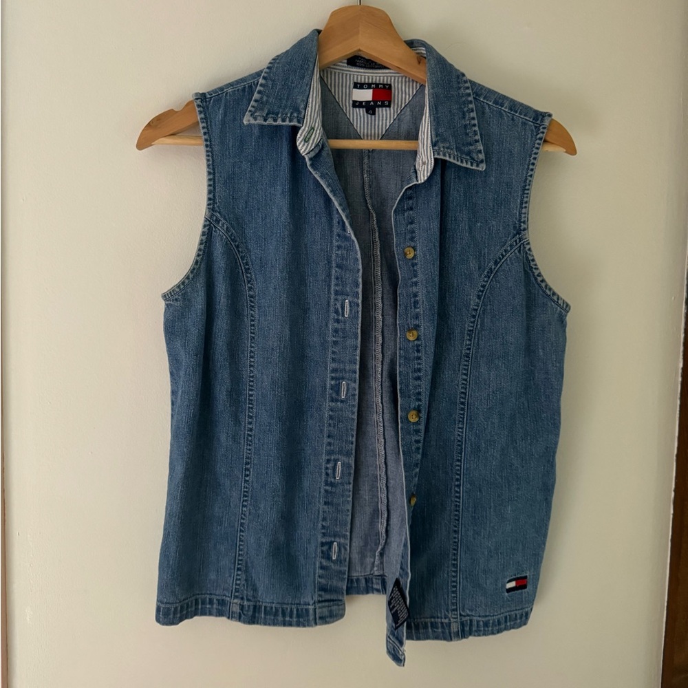 Vintage Tommy Denim button up vest